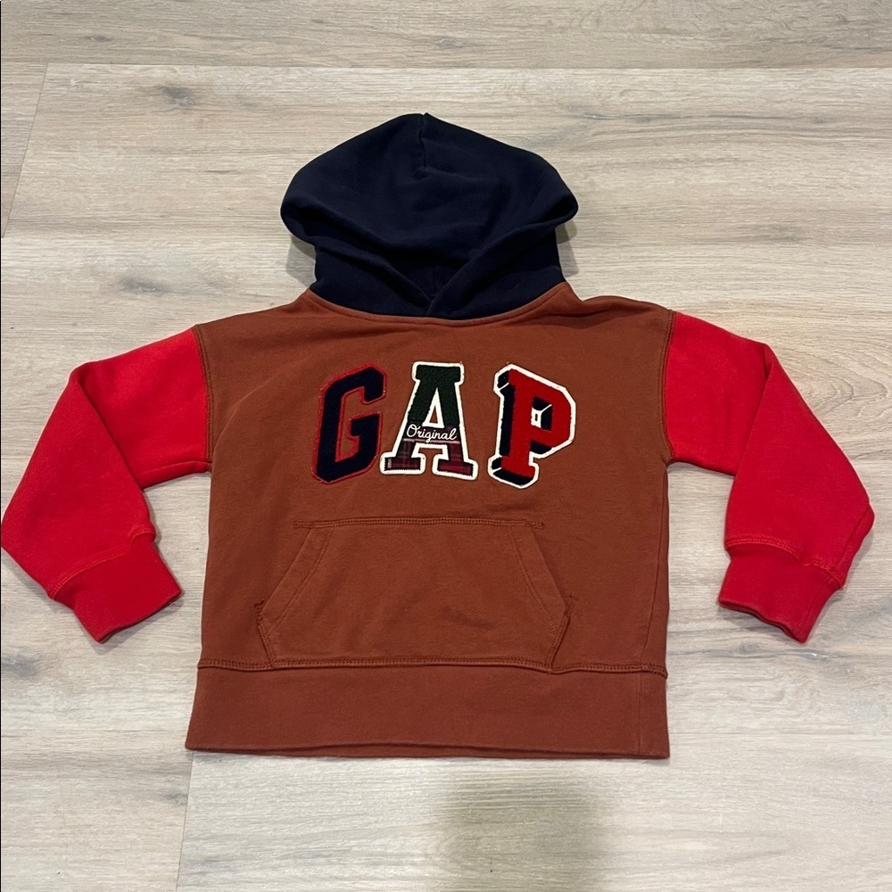 Colorblock Gap Kids Original Hoodie sold out patch logo XS boys girls pullover - Picture 2 of 9
